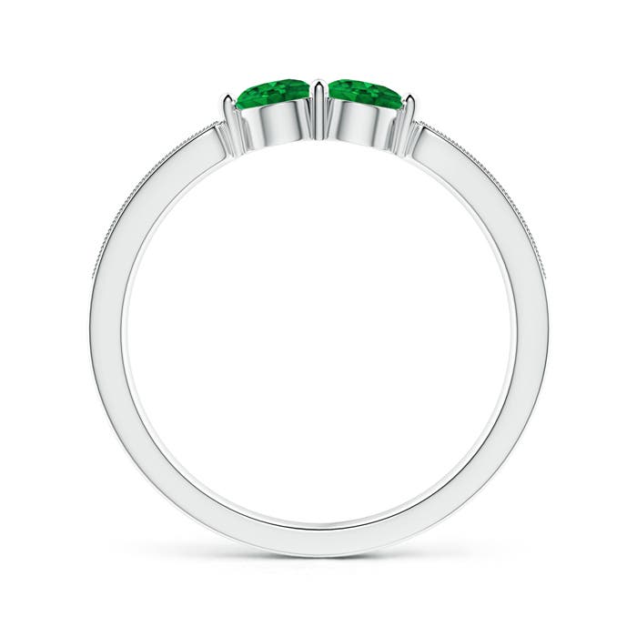 AAAA - Emerald / 0.45 CT / 14 KT White Gold