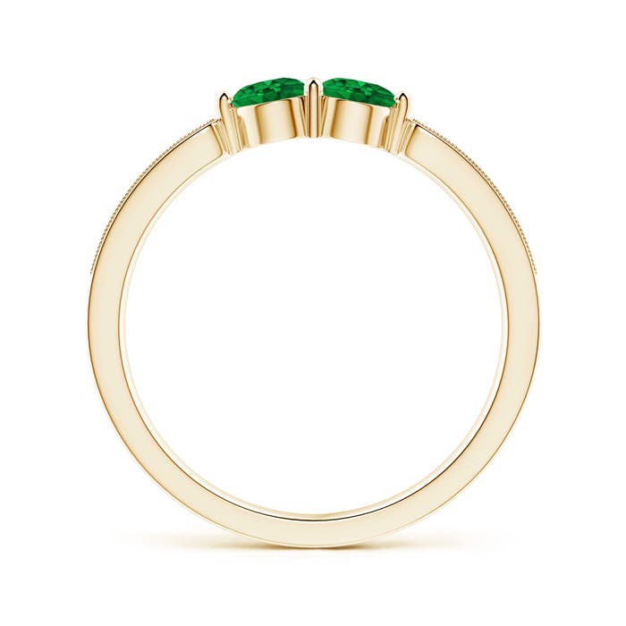 AAAA - Emerald / 0.45 CT / 14 KT Yellow Gold