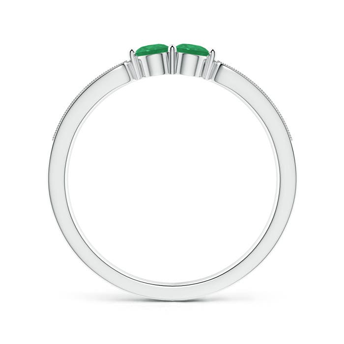 A - Emerald / 0.27 CT / 14 KT White Gold