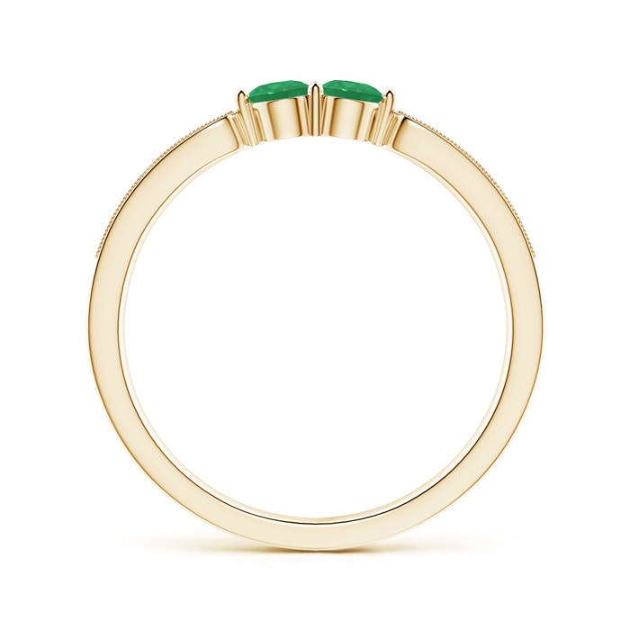 A - Emerald / 0.27 CT / 14 KT Yellow Gold