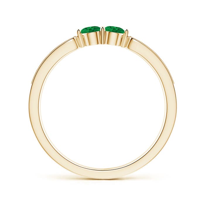 AAA - Emerald / 0.27 CT / 14 KT Yellow Gold