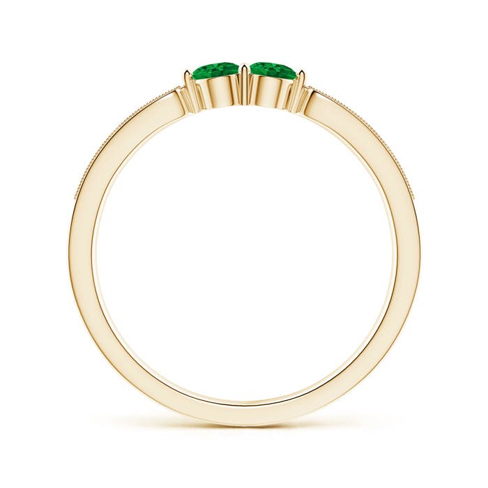 AAAA - Emerald / 0.27 CT / 14 KT Yellow Gold