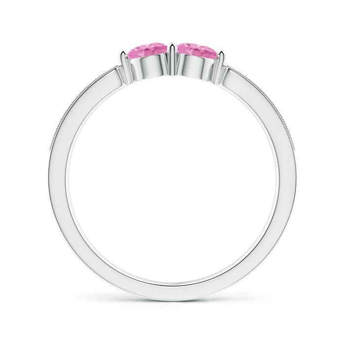 A - Pink Sapphire / 0.6 CT / 14 KT White Gold