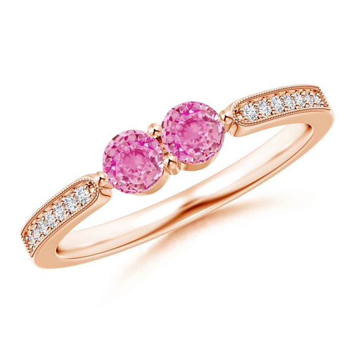 AA - Pink Sapphire / 0.6 CT / 14 KT Rose Gold