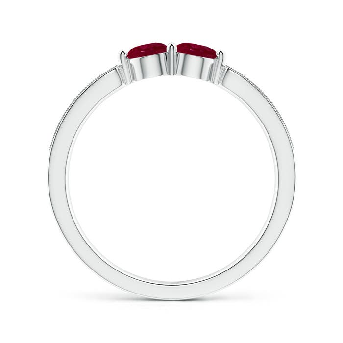 A - Ruby / 0.59 CT / 14 KT White Gold