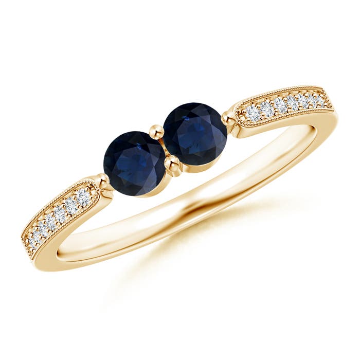 A - Blue Sapphire / 0.55 CT / 14 KT Yellow Gold