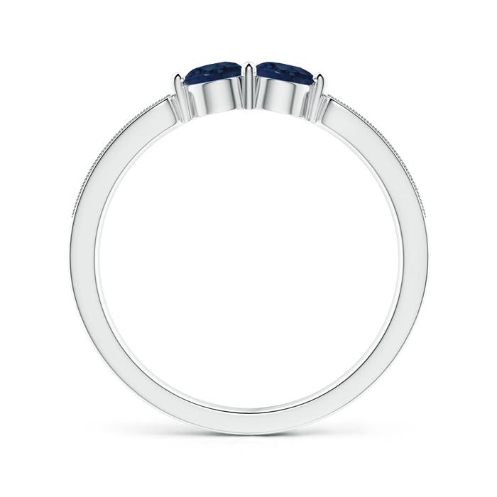 AA - Blue Sapphire / 0.55 CT / 14 KT White Gold