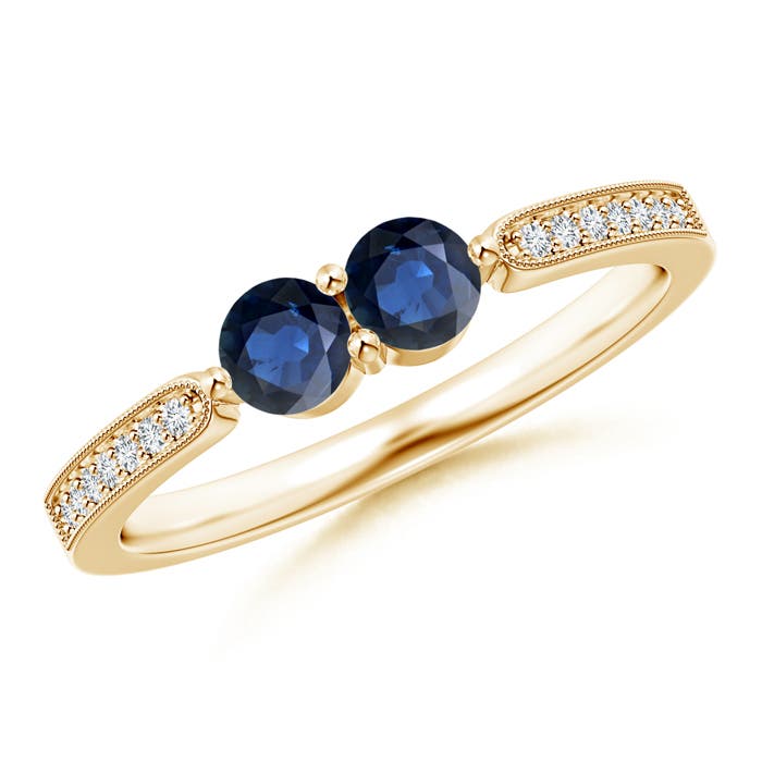 AA - Blue Sapphire / 0.55 CT / 14 KT Yellow Gold