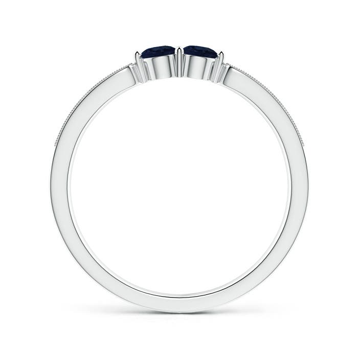 A - Blue Sapphire / 0.35 CT / 14 KT White Gold