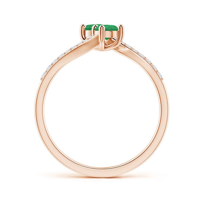 A - Emerald / 0.5 CT / 14 KT Rose Gold