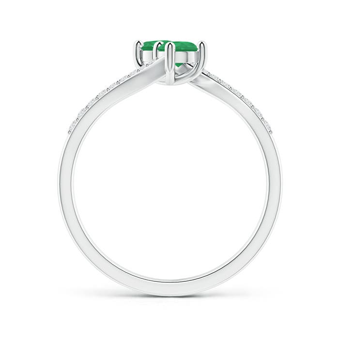 A - Emerald / 0.5 CT / 14 KT White Gold