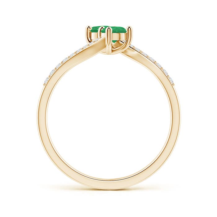 A - Emerald / 0.5 CT / 14 KT Yellow Gold