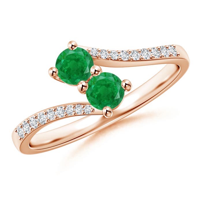 AA - Emerald / 0.5 CT / 14 KT Rose Gold