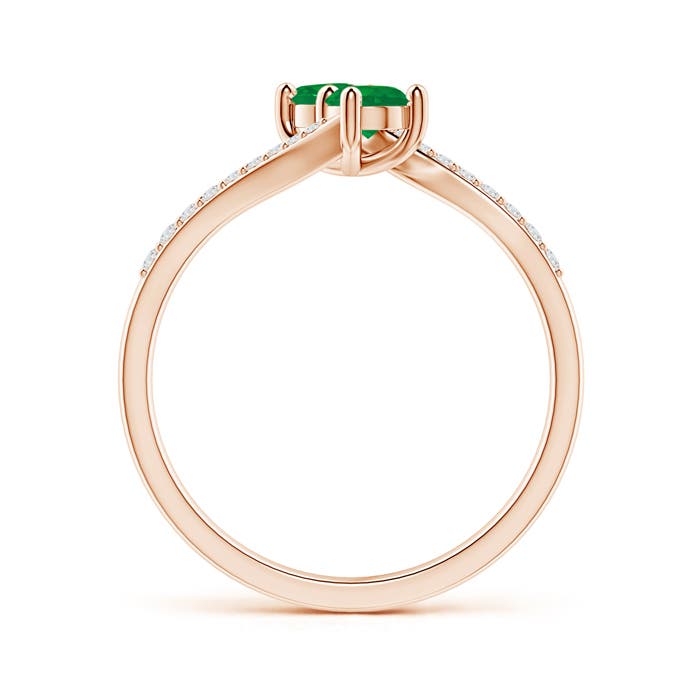 AA - Emerald / 0.5 CT / 14 KT Rose Gold