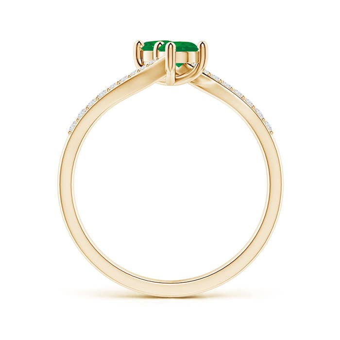 AA - Emerald / 0.5 CT / 14 KT Yellow Gold