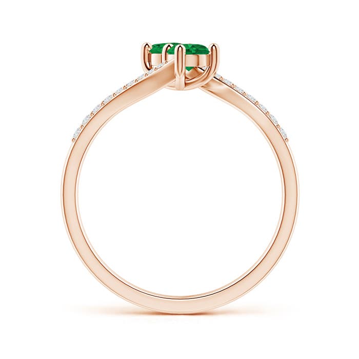 AAA - Emerald / 0.5 CT / 14 KT Rose Gold