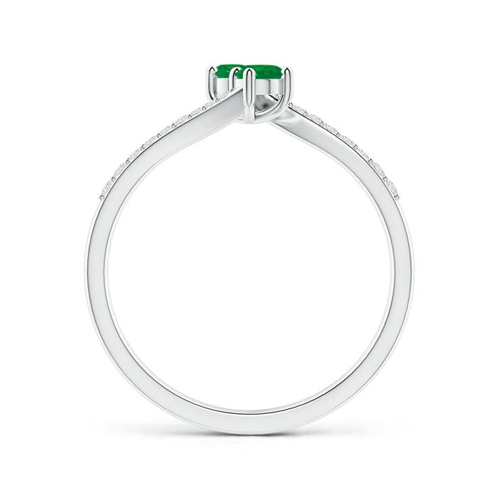 AA - Emerald / 0.32 CT / 14 KT White Gold