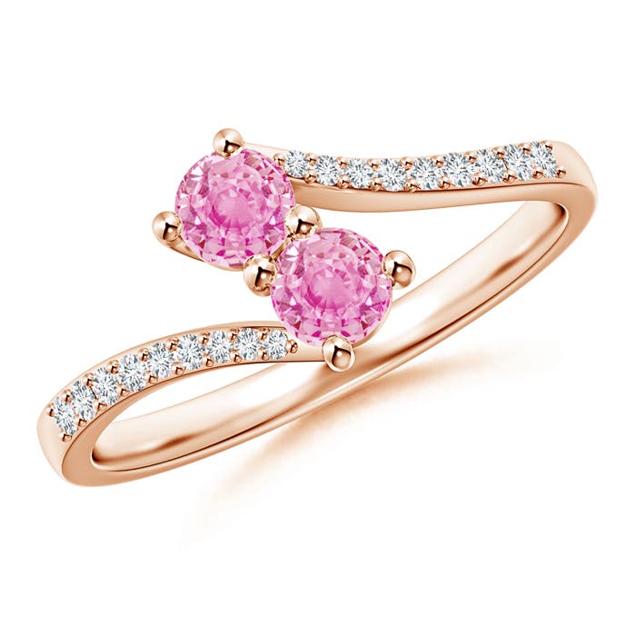 A - Pink Sapphire / 0.65 CT / 14 KT Rose Gold