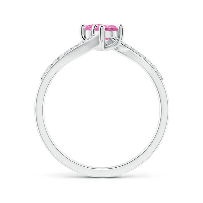 AA - Pink Sapphire / 0.65 CT / 14 KT White Gold