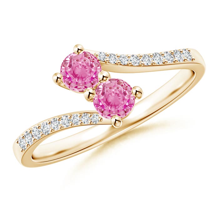 AA - Pink Sapphire / 0.65 CT / 14 KT Yellow Gold