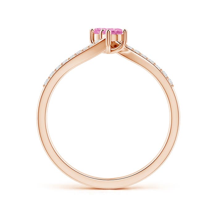 A - Pink Sapphire / 0.4 CT / 14 KT Rose Gold