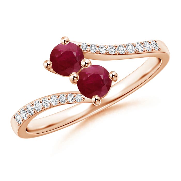 A - Ruby / 0.64 CT / 14 KT Rose Gold