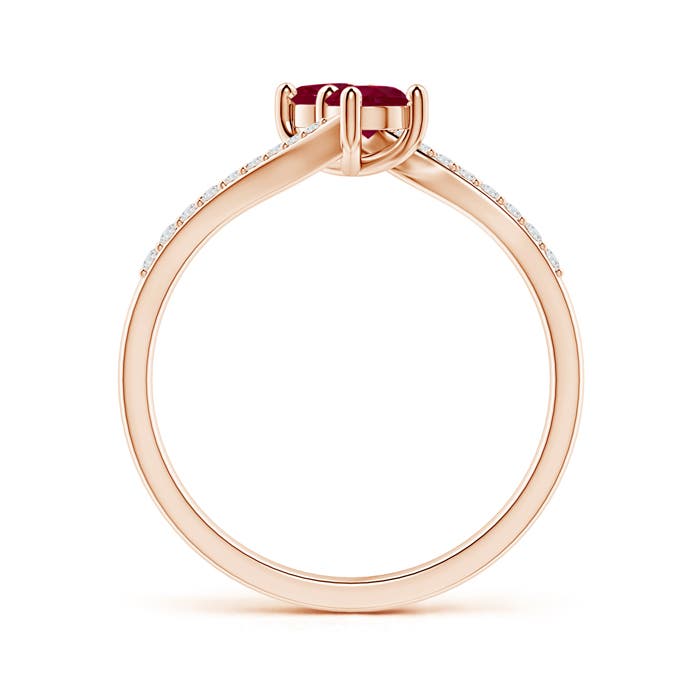 A - Ruby / 0.64 CT / 14 KT Rose Gold