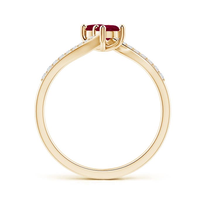 A - Ruby / 0.64 CT / 14 KT Yellow Gold