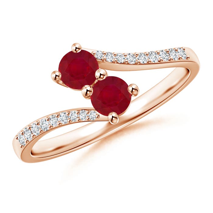 AA - Ruby / 0.64 CT / 14 KT Rose Gold