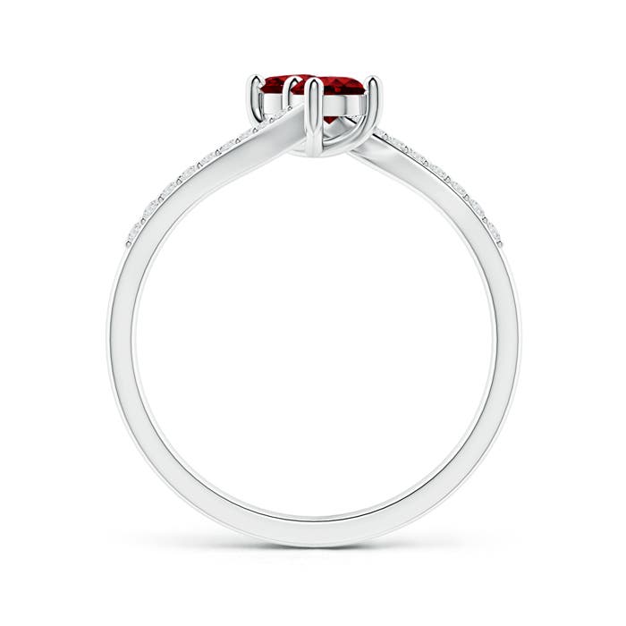 AAAA - Ruby / 0.64 CT / 14 KT White Gold