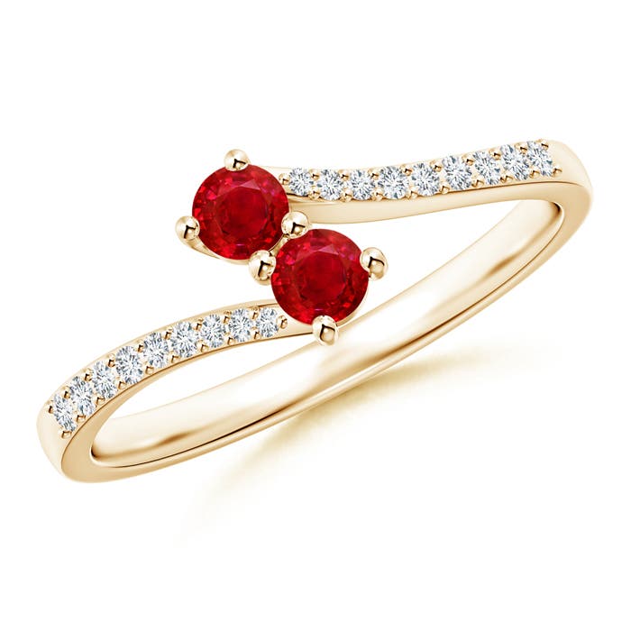 AAA - Ruby / 0.42 CT / 14 KT Yellow Gold