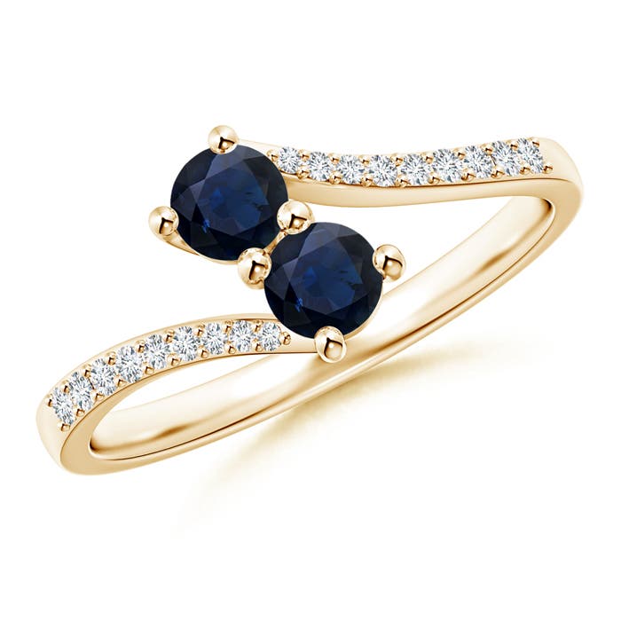 A - Blue Sapphire / 0.6 CT / 14 KT Yellow Gold