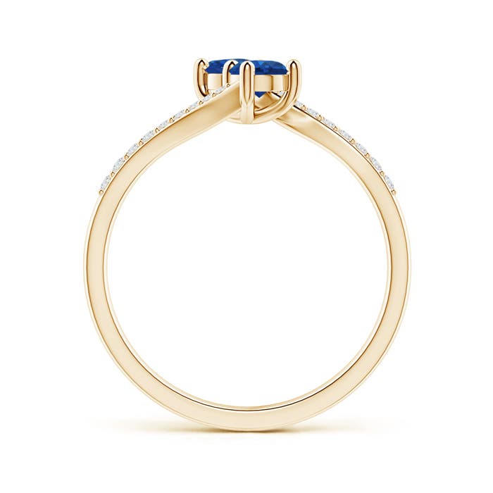 AAA - Blue Sapphire / 0.6 CT / 14 KT Yellow Gold