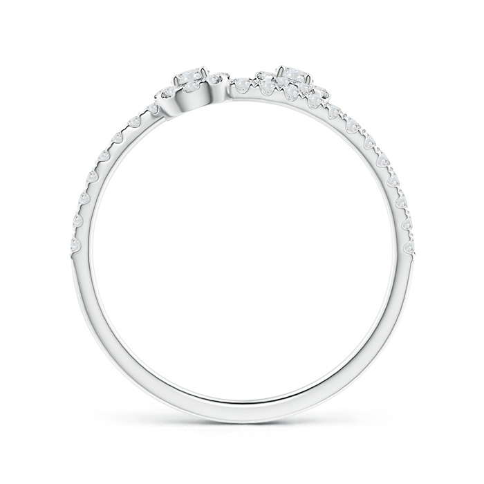 2.3mm GVS2 Two Stone Diamond Bypass Halo Ring in White Gold product image