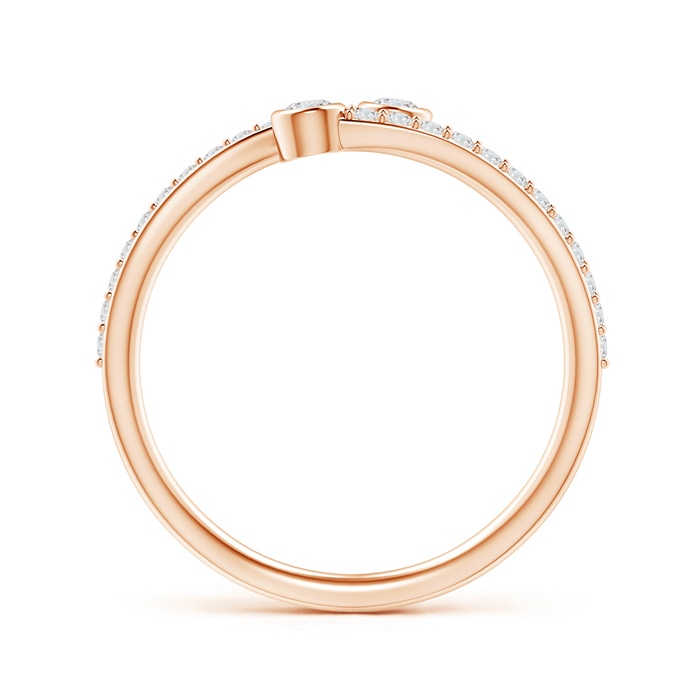 2.3mm GVS2 Bezel-Set Double Diamond Bypass Ring in Rose Gold side-1