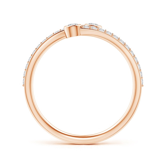 2.3mm HSI2 Bezel-Set Double Diamond Bypass Ring in Rose Gold side-1