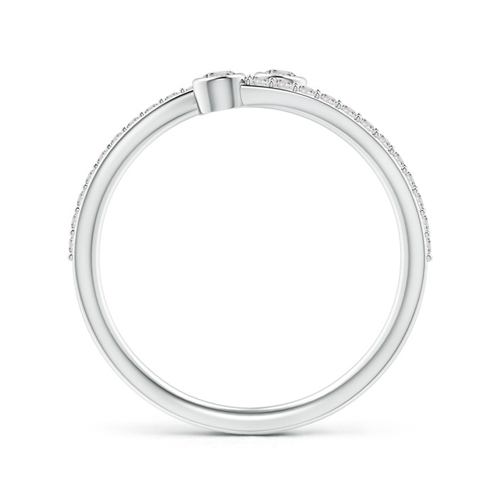 2.3mm IJI1I2 Bezel-Set Double Diamond Bypass Ring in White Gold side-1