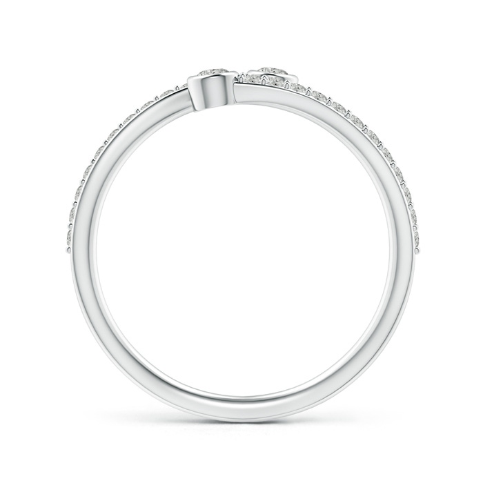 2.3mm KI3 Bezel-Set Double Diamond Bypass Ring in White Gold side-1