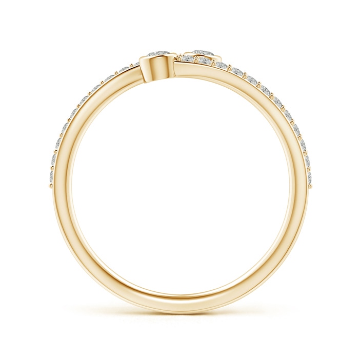 2.3mm KI3 Bezel-Set Double Diamond Bypass Ring in Yellow Gold side-1