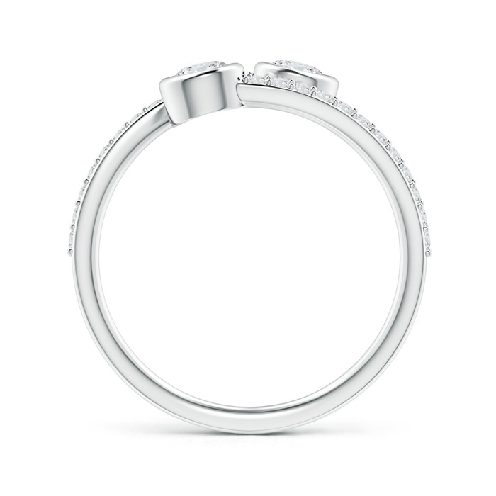 3.7mm GVS2 Bezel-Set Double Diamond Bypass Ring in White Gold side-1