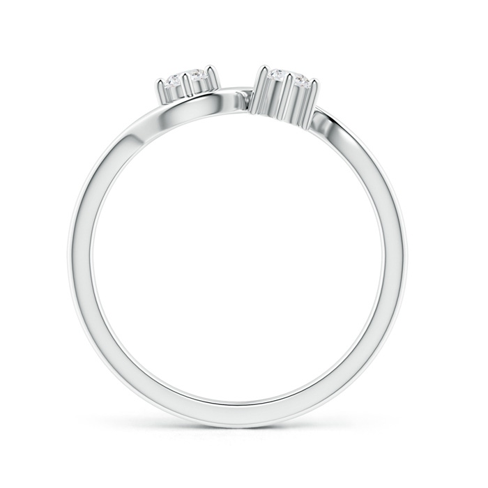 3.2mm GVS2 Round Two Stone Twist Diamond Ring in White Gold side-1