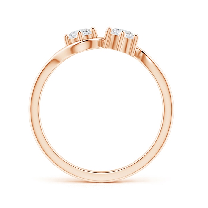4.1mm GVS2 Round Two Stone Twist Diamond Ring in Rose Gold side-1