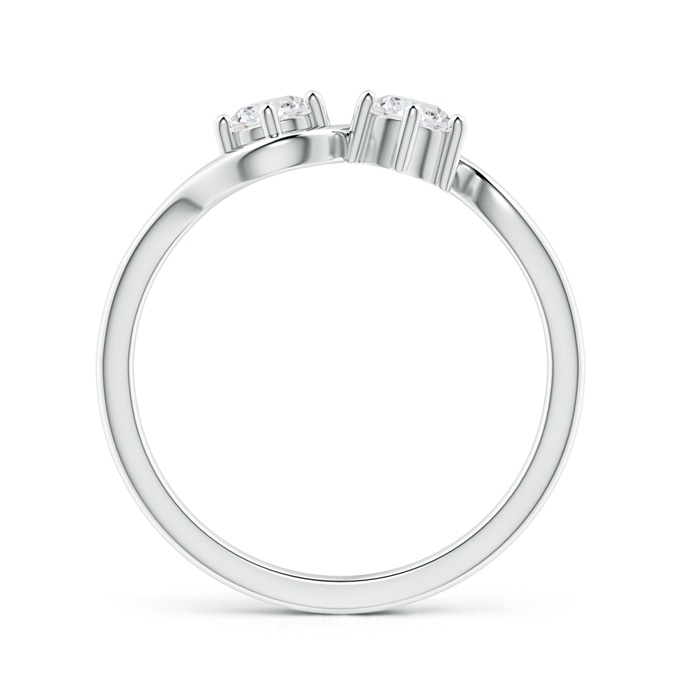 4.1mm GVS2 Round Two Stone Twist Diamond Ring in White Gold side-1