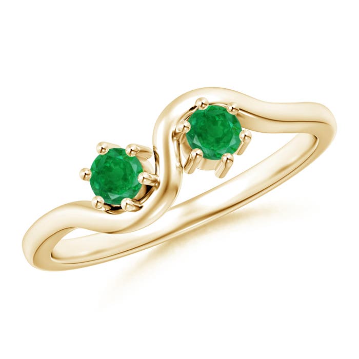 AA - Emerald / 0.24 CT / 14 KT Yellow Gold