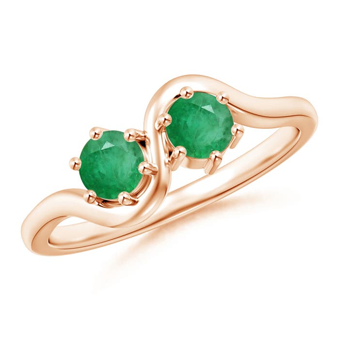 A - Emerald / 0.5 CT / 14 KT Rose Gold