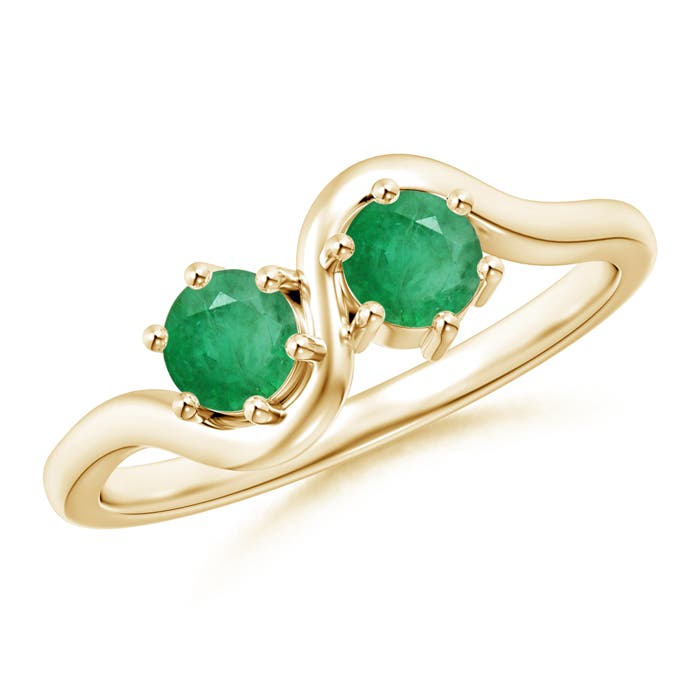 A - Emerald / 0.5 CT / 14 KT Yellow Gold