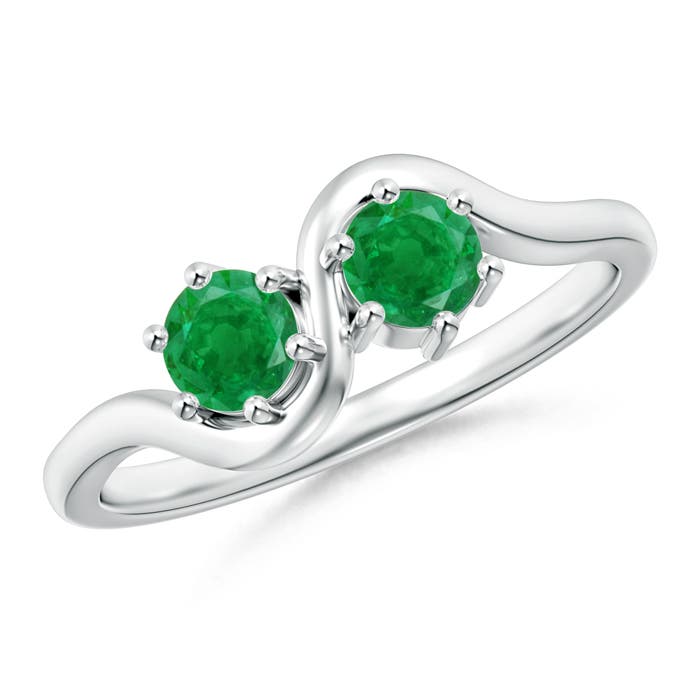 AA - Emerald / 0.5 CT / 14 KT White Gold