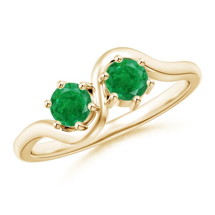 AA - Emerald / 0.5 CT / 14 KT Yellow Gold