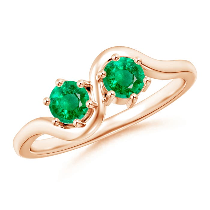 AAA - Emerald / 0.5 CT / 14 KT Rose Gold