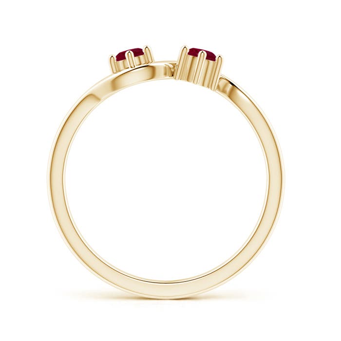 A - Ruby / 0.36 CT / 14 KT Yellow Gold